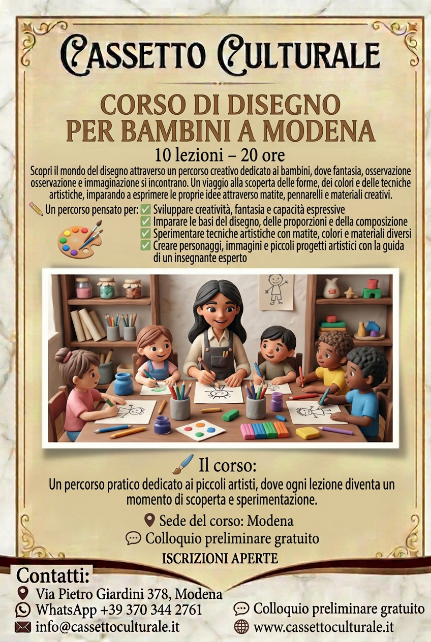 Drawing course, online or in person, in Modena, individual or group