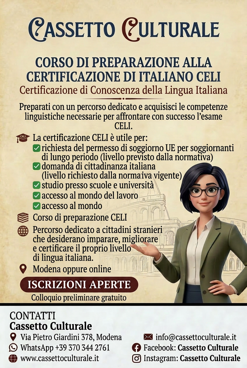 📖 Italiano em Modena ou online