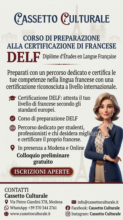 MODENA - ONLINE - FRANCESE - PREPARAZIONE DEL DELF