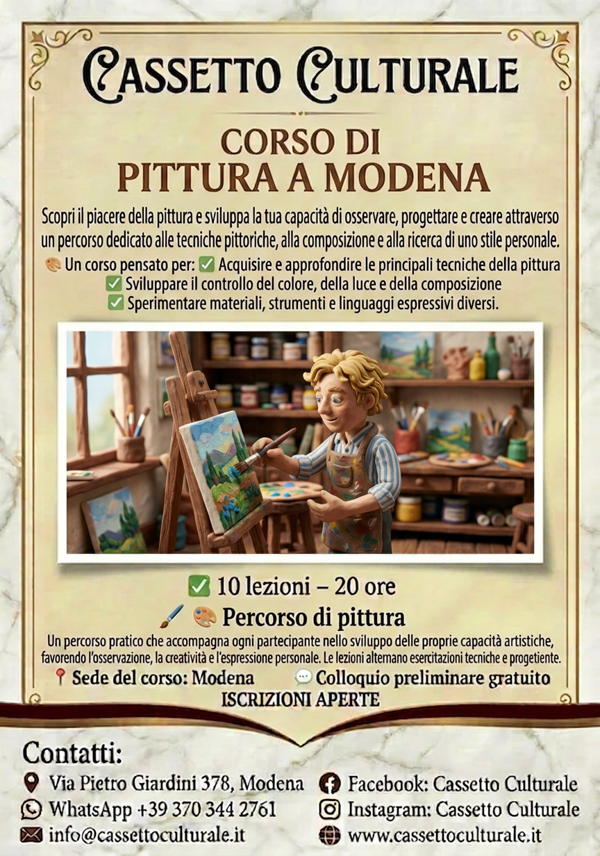 Drawing course, online or in person, in Modena, individual or group