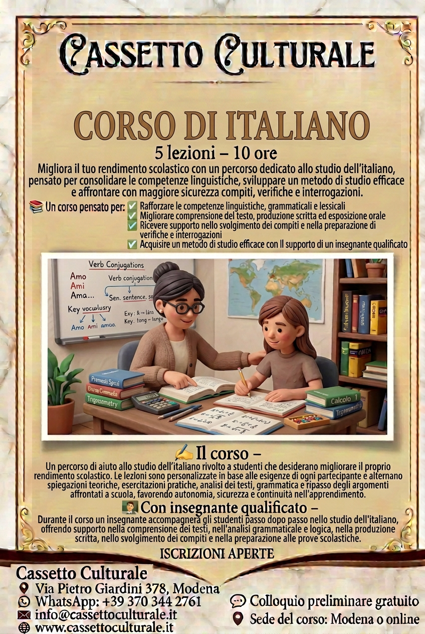 📖 Italian in Modena or online 