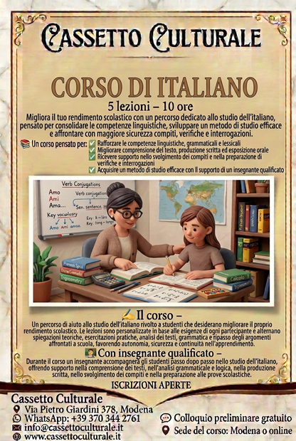 📖 Italian in Modena or online 