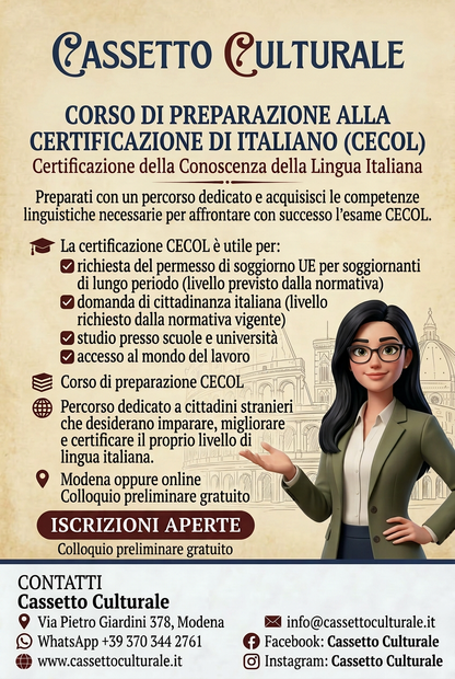 📖 Italiano em Modena ou online 